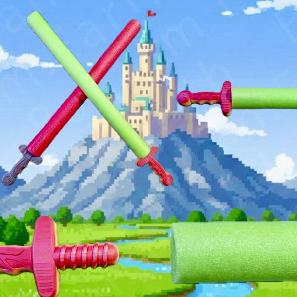 Pool Noodle Sword Handle