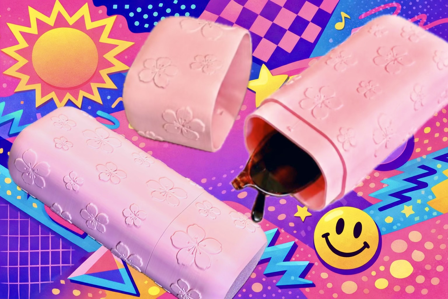 Hardshell Floral Sunglasses Case
